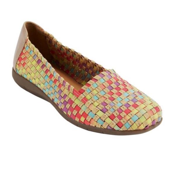 NWOT Comfortview Colorful Slip on Shoes Size 8W - Picture 1 of 8